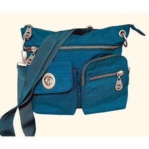 Baggallini Modern Everywhere Slim Crossbody in Turquoise Blue